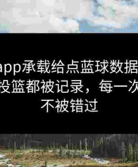 金年会app承载给点蓝球数据化管理：每一次投篮都被记录，每一次进步都不被错过
