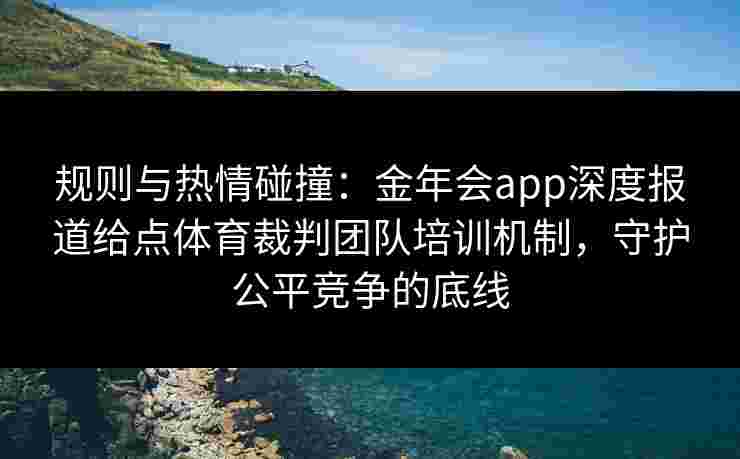 规则与热情碰撞：金年会app深度报道给点体育裁判团队培训机制，守护公平竞争的底线