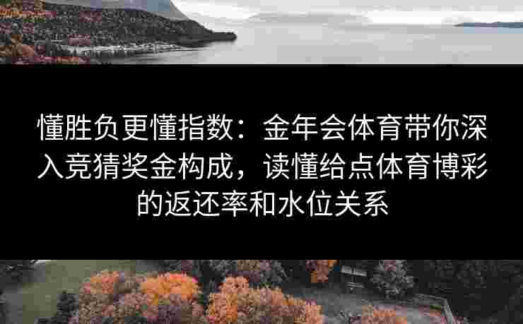 懂胜负更懂指数：金年会体育带你深入竞猜奖金构成，读懂给点体育博彩的返还率和水位关系